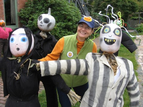 Sandra mingles with the Beetlejuice gang.